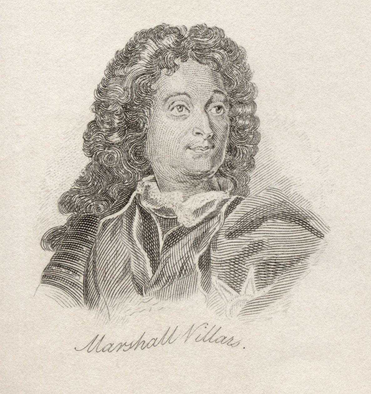 Claude Louis Hector de Villars, z Crabbova historického slovníku, vydaného v roce 1825. od English School