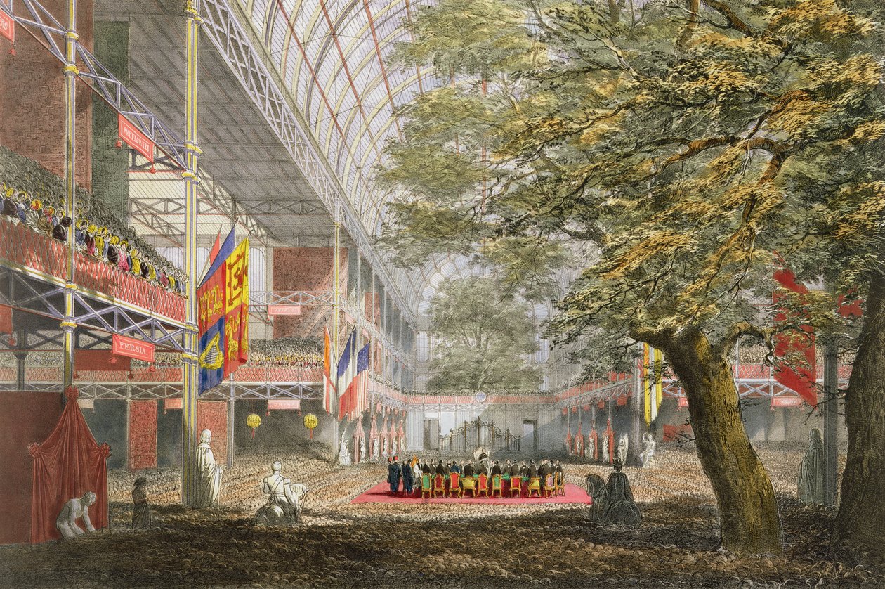 Závěrečný ceremoniál, z knihy Dickinsons Comprehensive Pictures of the Great Exhibition of the 1851, vydané v roce 1854. od English School