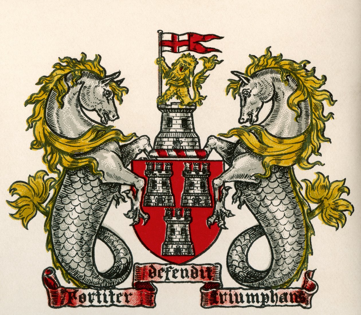 Státní znak, Newcastle-on-Tyne, Anglie od English School