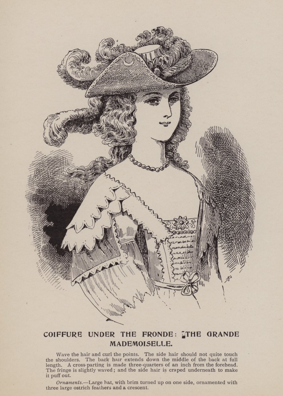 Kadeřnice za Frondy, Grande Mademoiselle (rytina) od English School