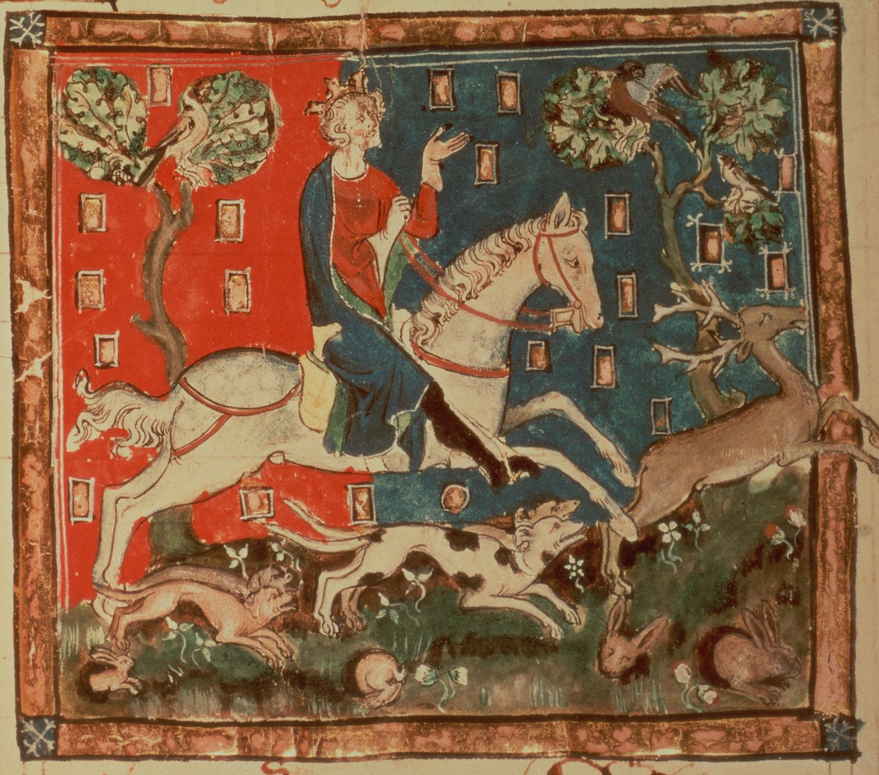 Cott Claud D II f.113 King John lov, z 