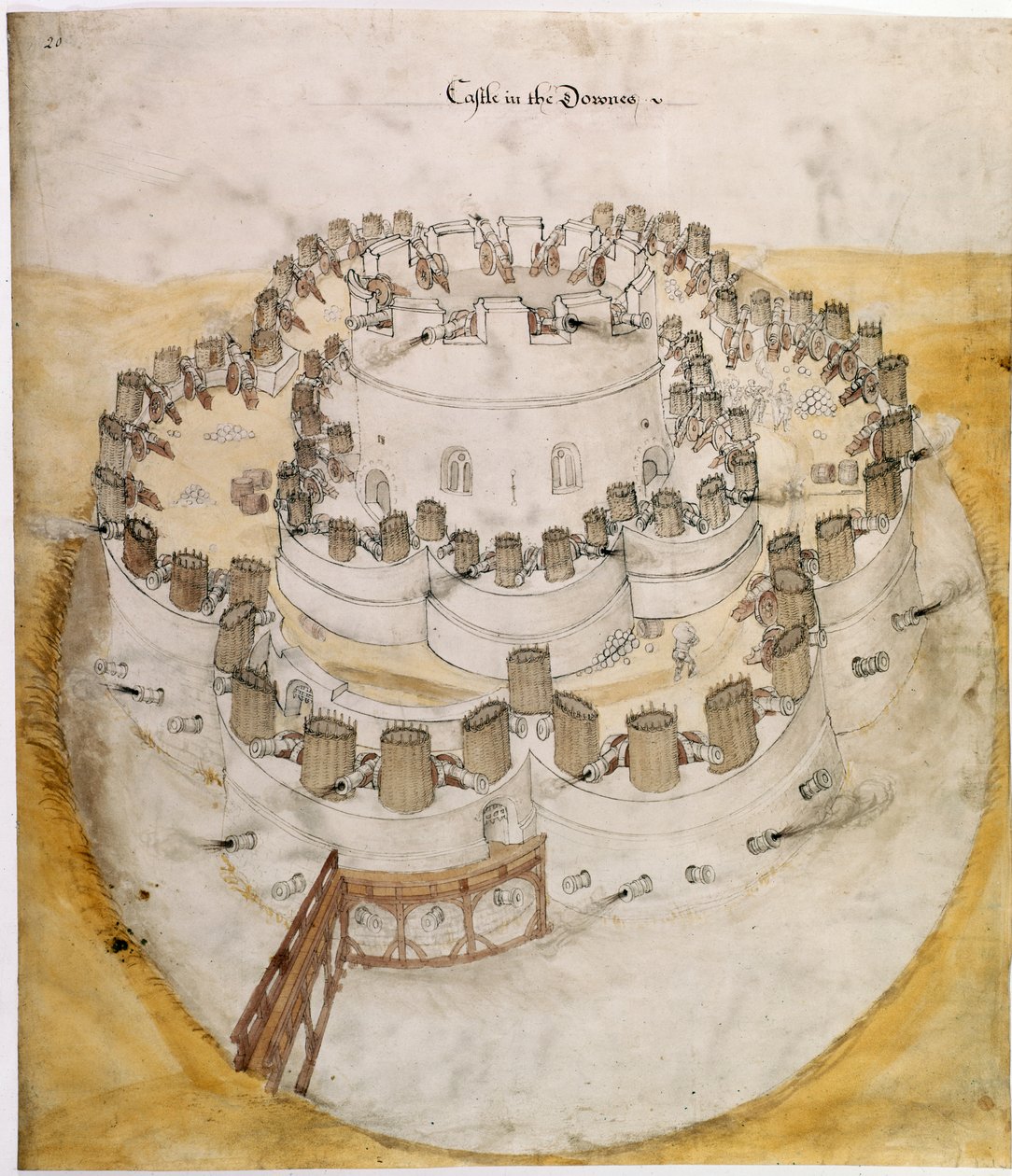 Bavlna Augustus I. i. f.20 Pohled z barevné ptačí perspektivy na 