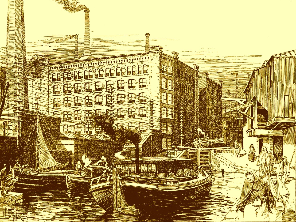 Cotton Mills, Miles Platting, Manchester, z knihy "Cassell