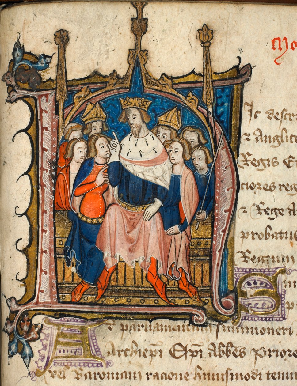 Bavlna Nero D. VI, f.72 Historická iniciála 