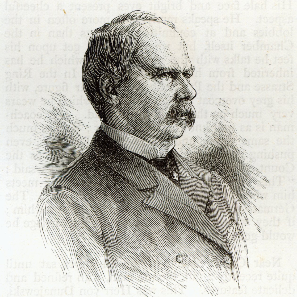 Hrabě Kalnoky, ministr zahraničních věcí Rakouska, z „Hodiny volného času“, 1891 od English School