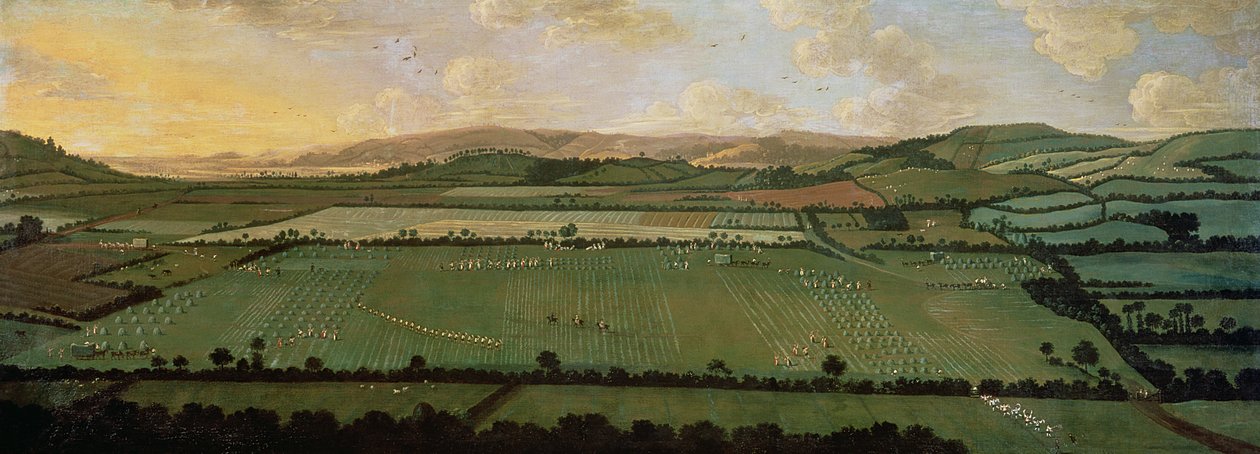 Country Round Dixton Manor, kolem roku 1725 od English School