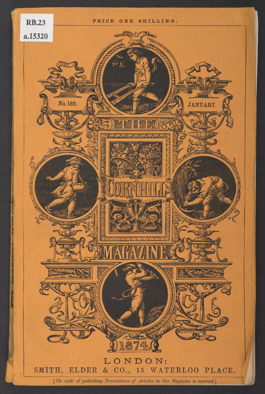 Obálka The Cornhill Magazine, leden 1874 od English School