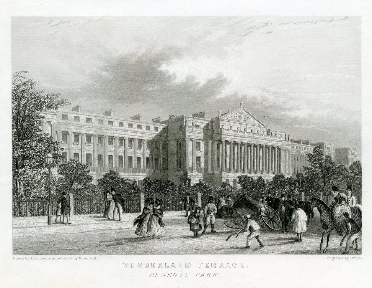 Cumberland Terrace, Regents Park, Londýn od English School