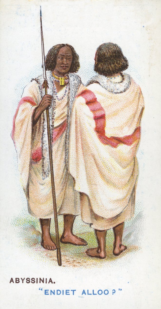 Obvyklý pozdrav v Habeši, 1907 od English School