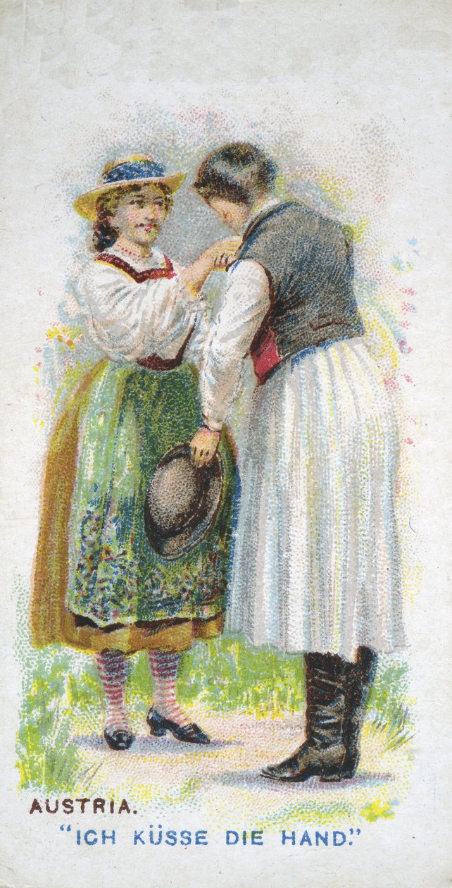 Obvyklý pozdrav v Rakousku, 1907 od English School