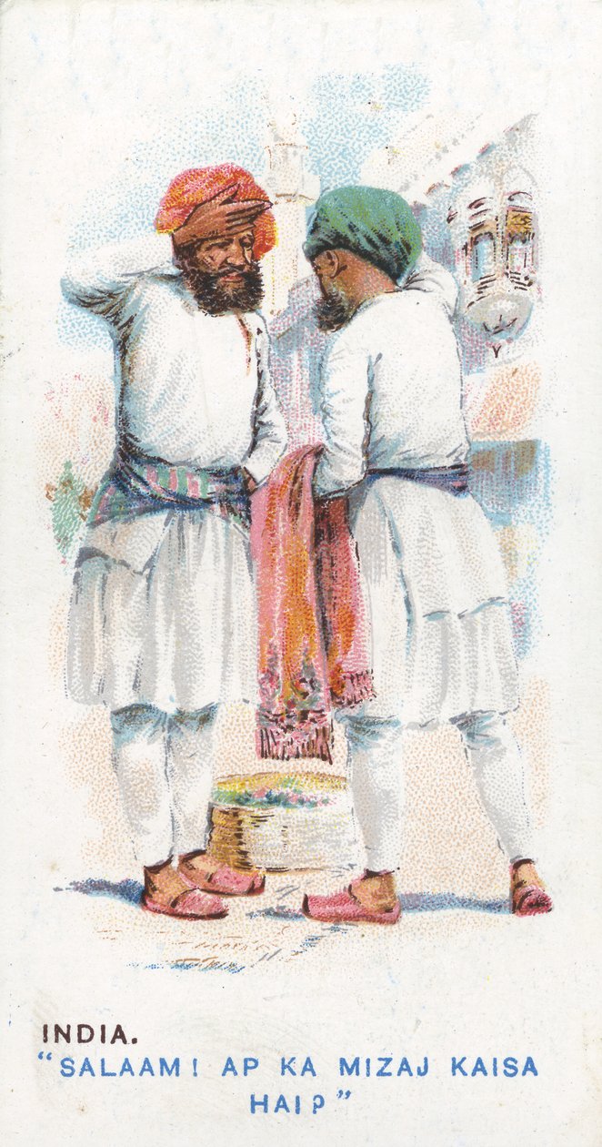 Obvyklý pozdrav v Indii, 1907 od English School