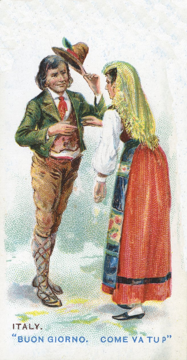 Obvyklý pozdrav v Itálii, 1907 od English School