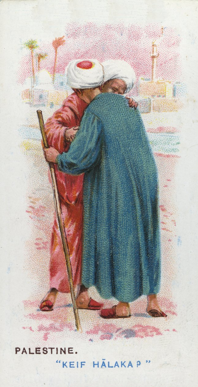 Obvyklý pozdrav v Palestině, 1907 od English School