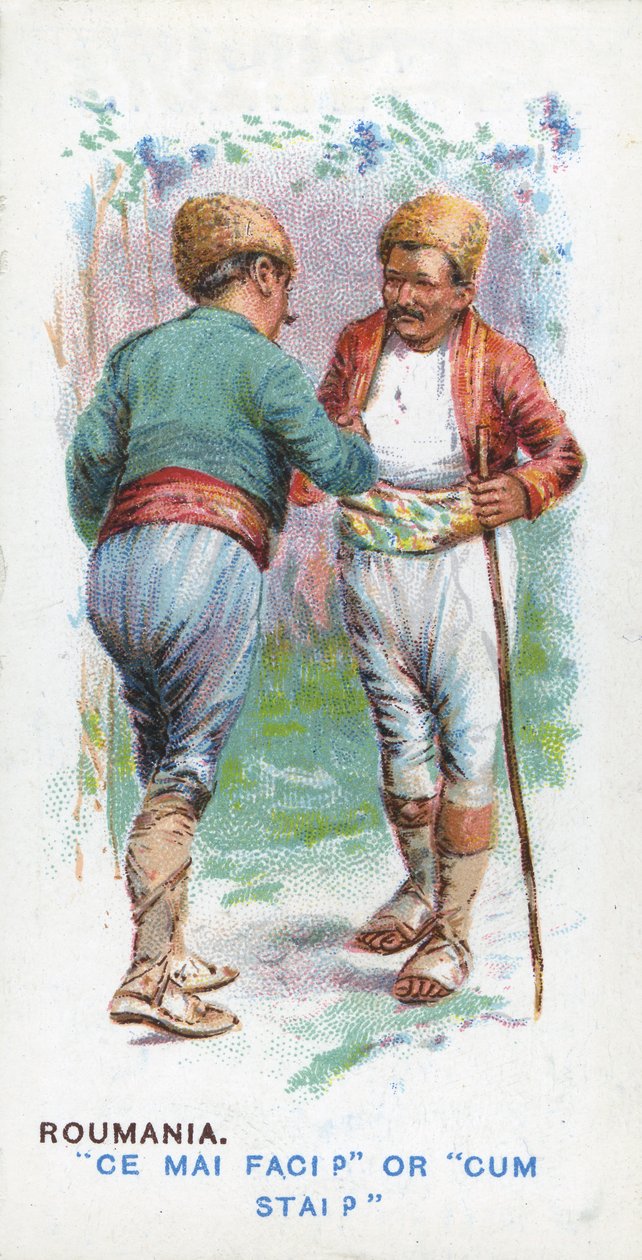 Obvyklý pozdrav v Rumunsku, 1907 od English School