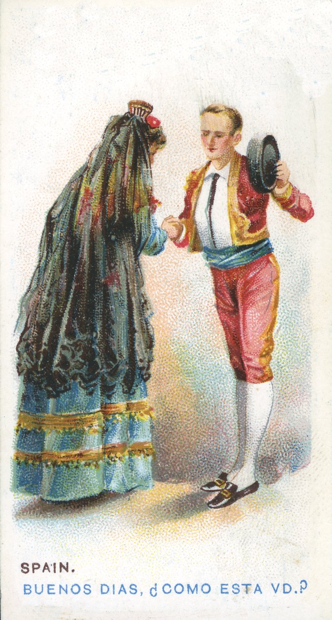 Obvyklý pozdrav ve Španělsku, 1907 od English School