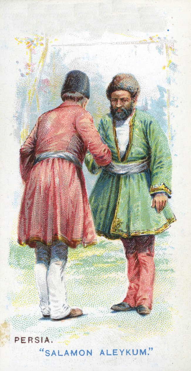 Obvyklý pozdrav v Persii, 1907 od English School