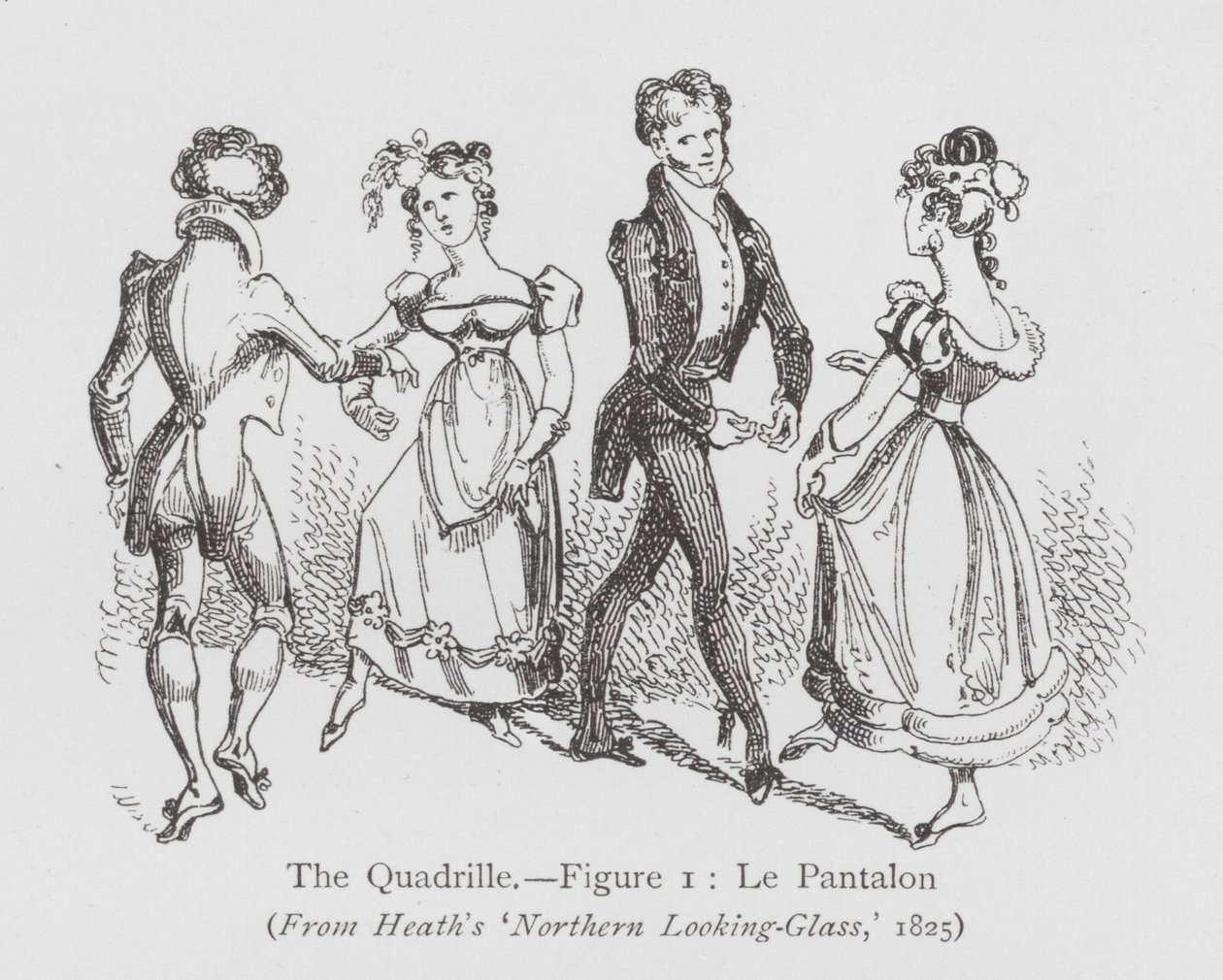 Tanec: The Quadrille, Obrázek 1, Le Pantalon (litho) od English School