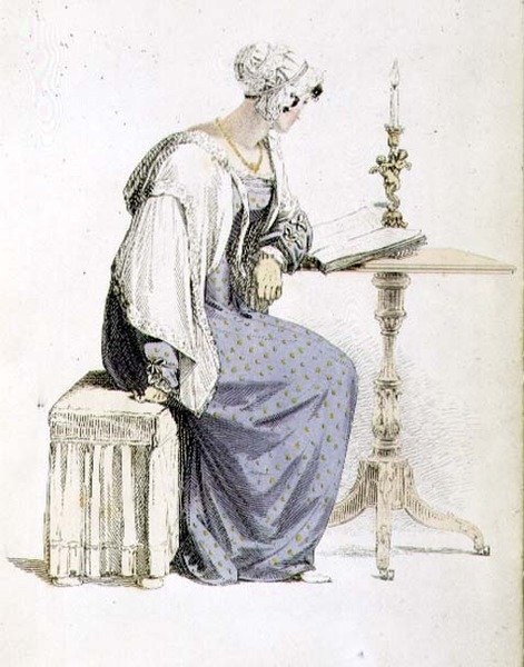 Denní šaty, módní talíř z Ackermann