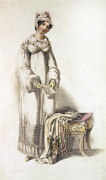 Denní šaty, módní talíř z Ackermann