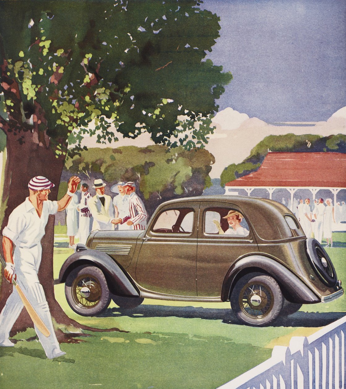 De Luxe Ford Saloon, reklama od English School