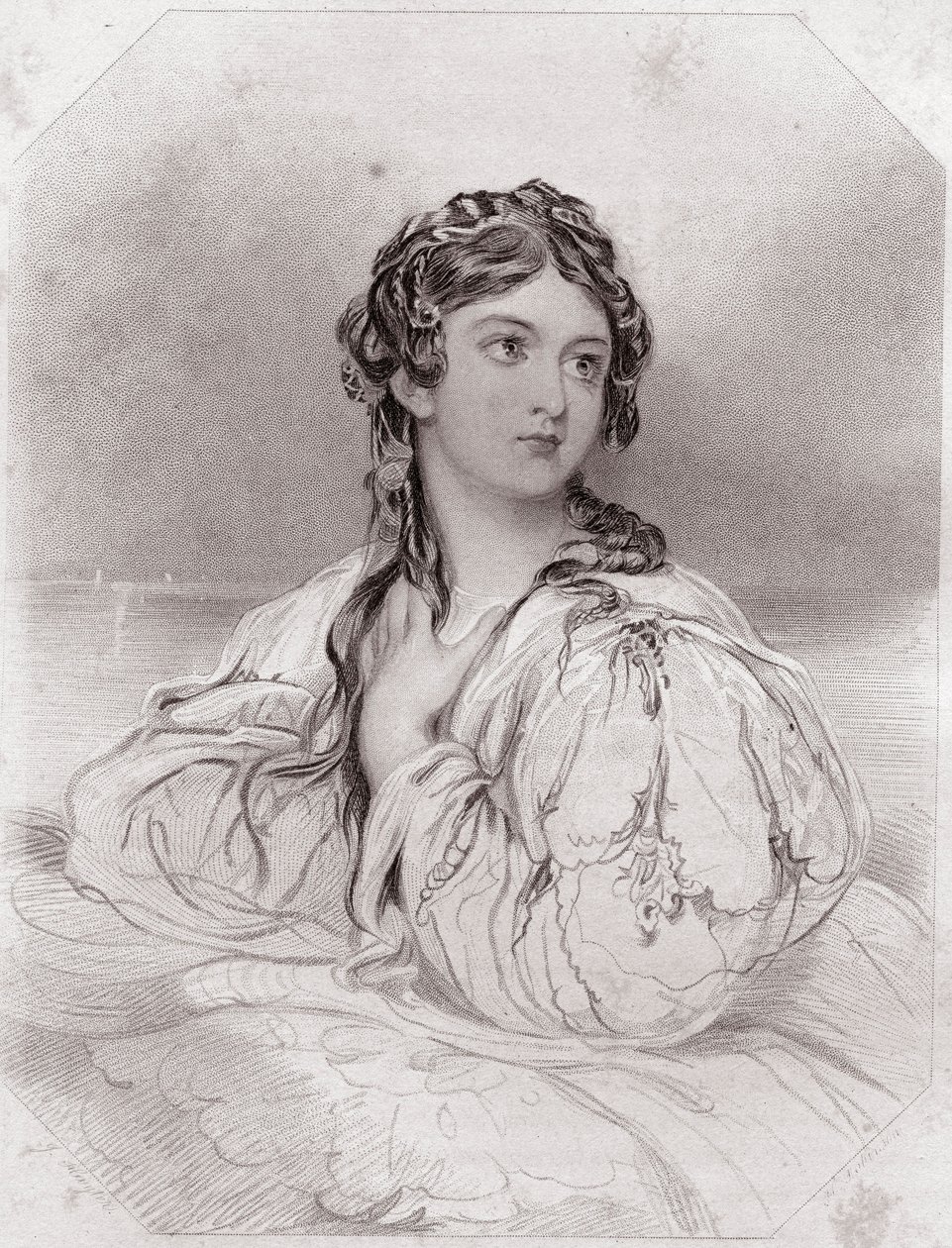 Desdemona, ze hry Othello, "Galerie žen Shakespearových" od English School