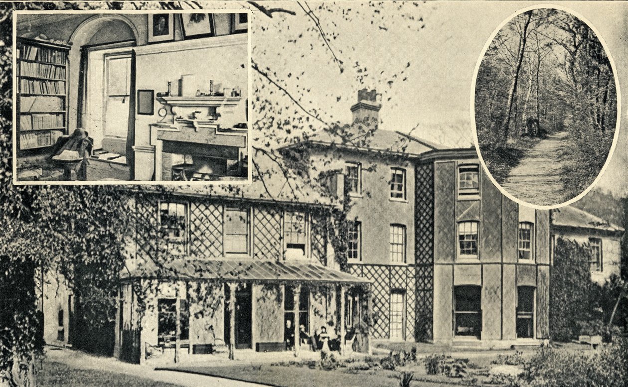 Down House, Downe, domov Charlese Darwina (1809-82) z roku 1842 od English School
