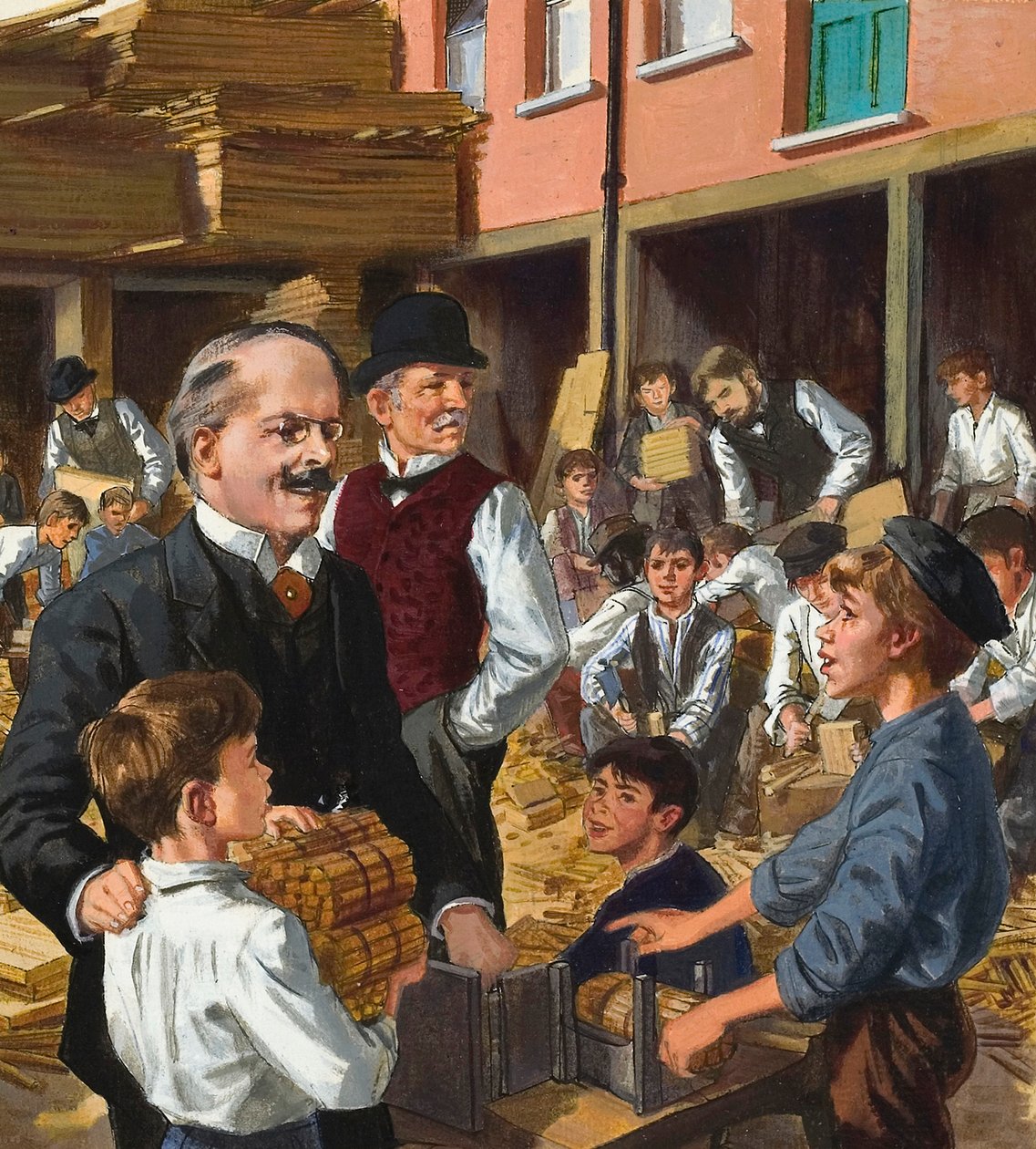 Dr. Thomas John Barnardo (1845-1905) (kvaš na papíře) od English School