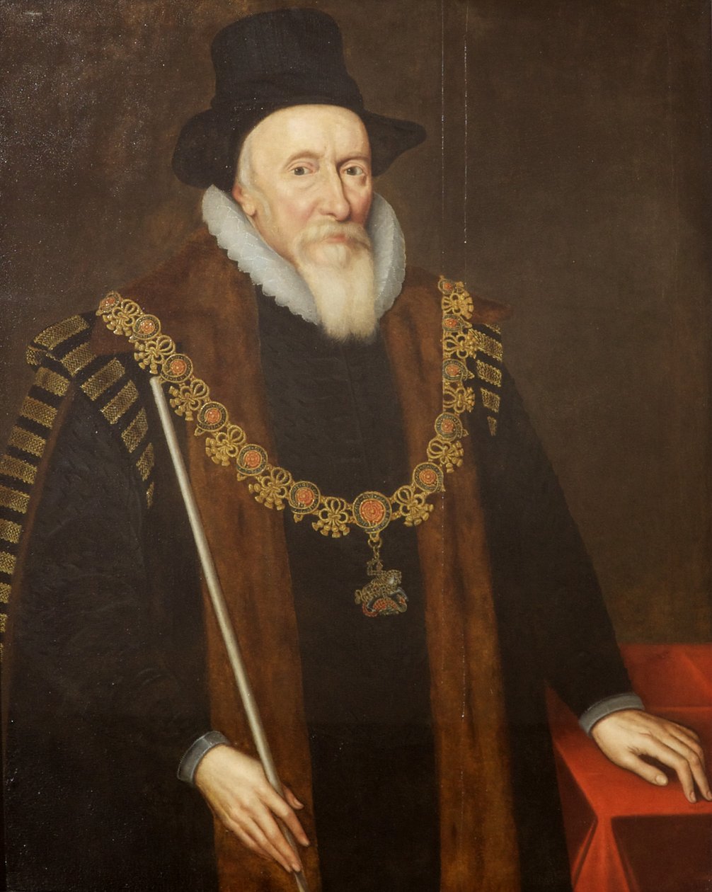 Earl of Dorset (olej na panelu) od English School