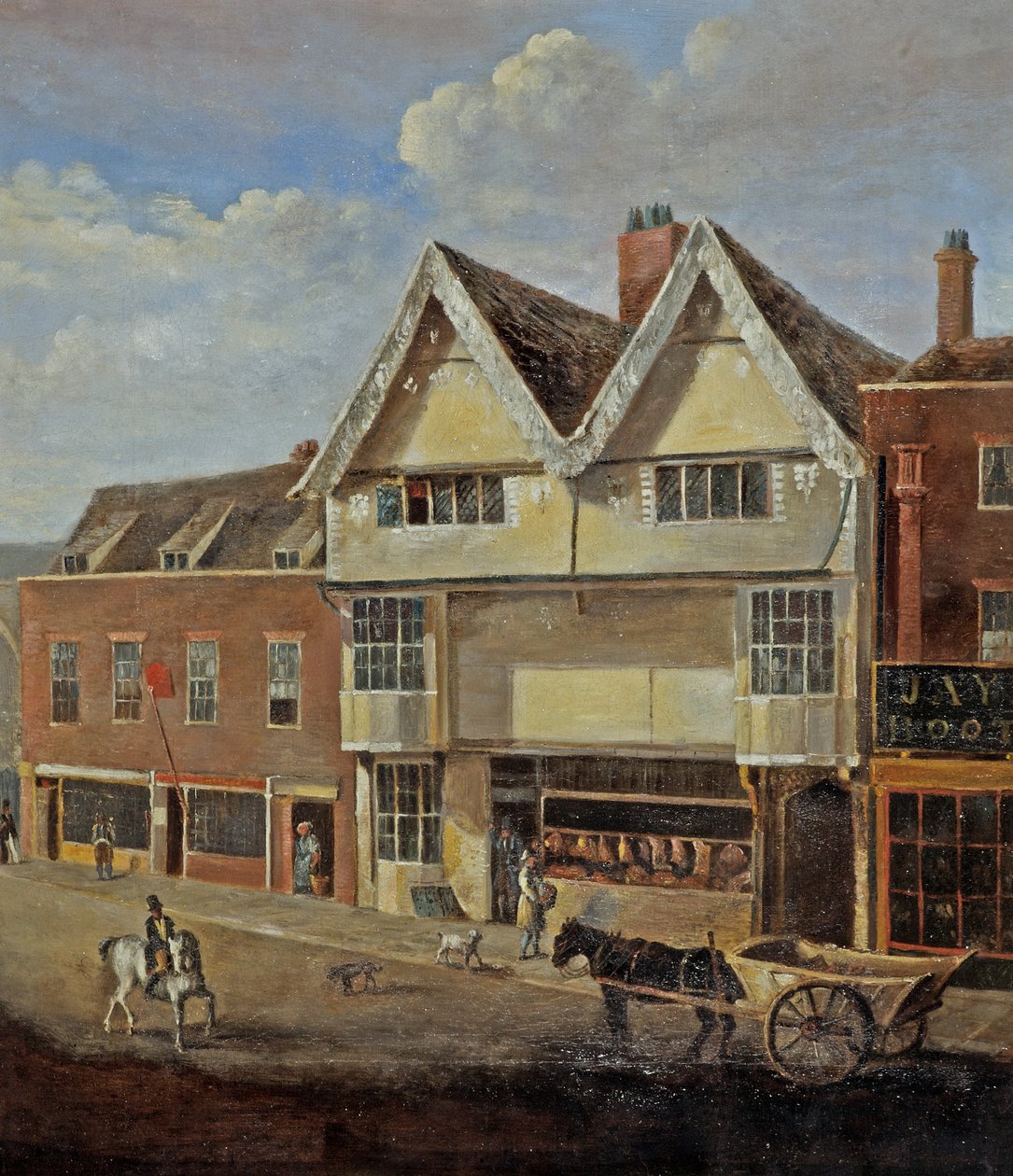 Eastgate Street Gloucester, kolem roku 1830 od English School