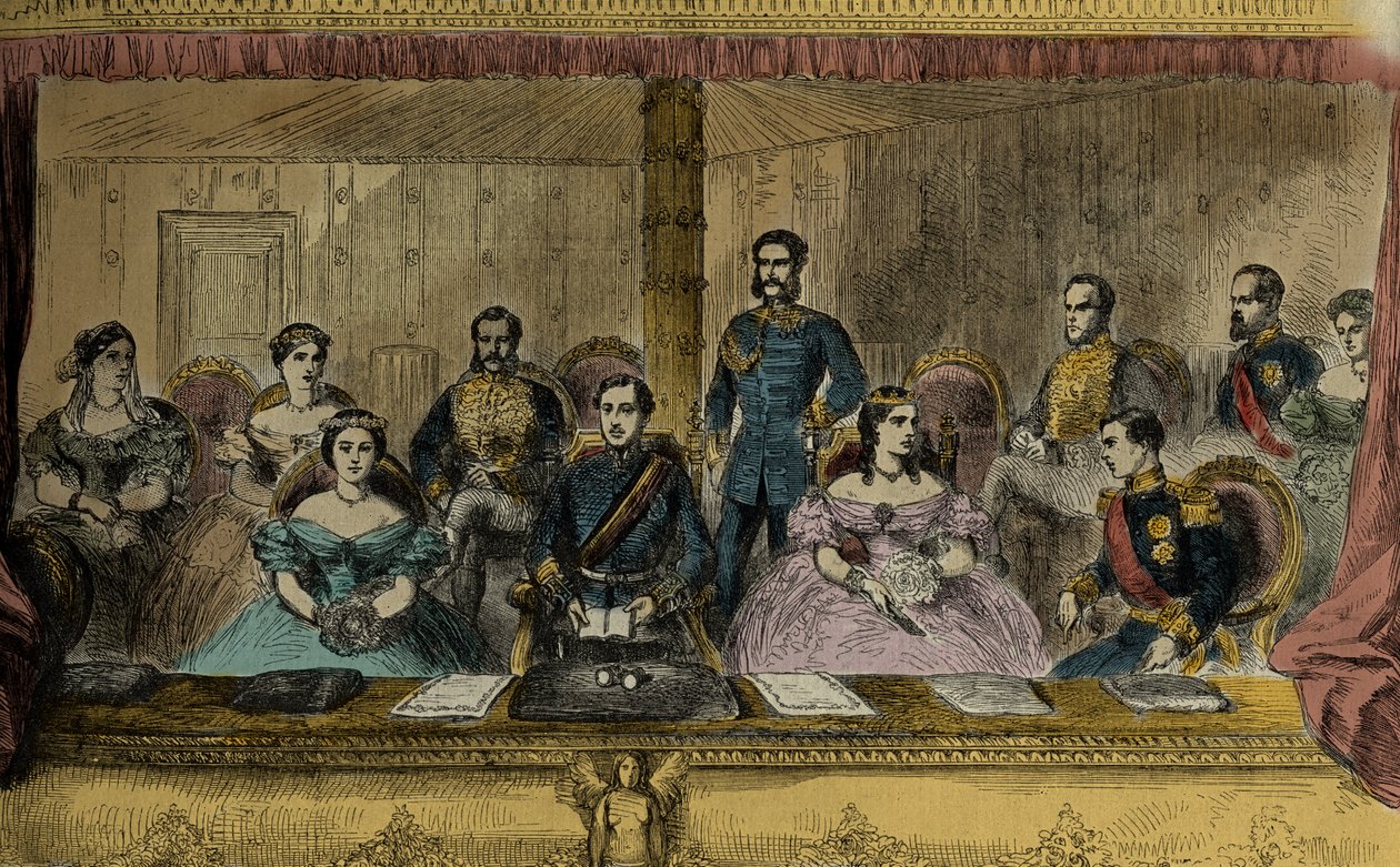Eduard VII. a anglická královna Alexandra v opeře v Londýně od English School