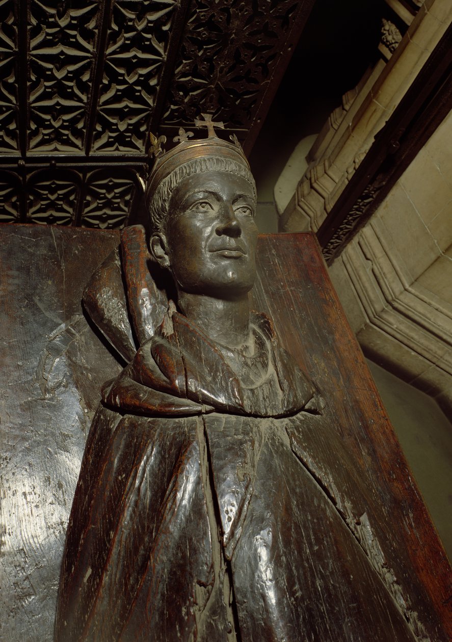 Podobizna Jindřicha V. (1387-1422) (dub a polyesterová pryskyřice) od English School