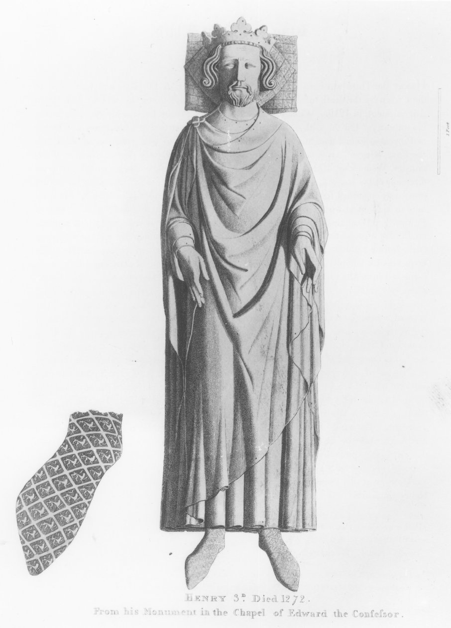 Podobizna krále Jindřicha III. (1207-72) z jeho pomníku v kapli Edwarda Vyznavače od English School