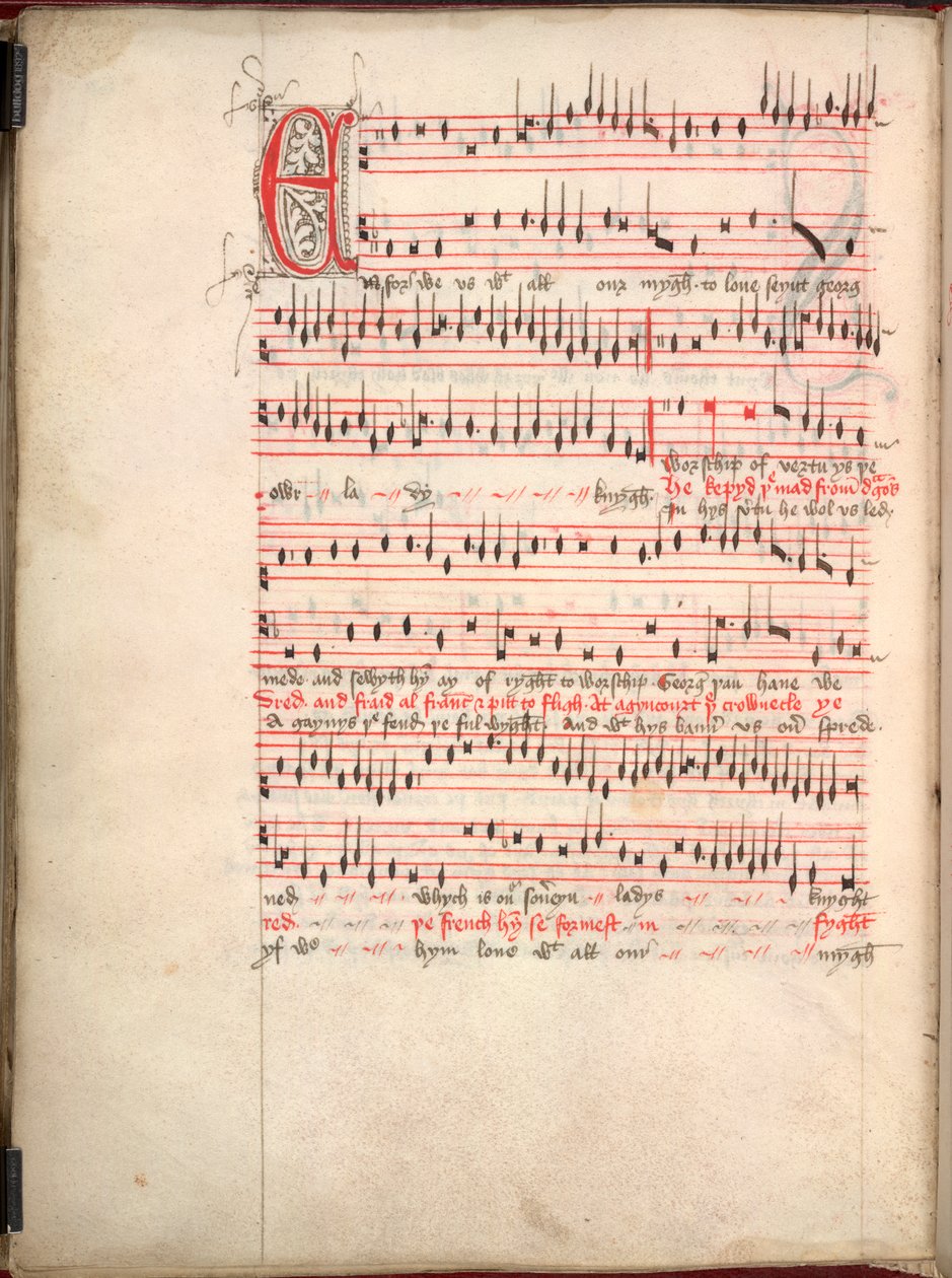 Egerton 3307, f.63v Carol for St. George od English School