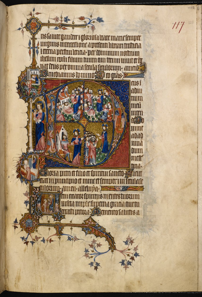 Egerton MS 3277, f.123r, velká historická iniciála 