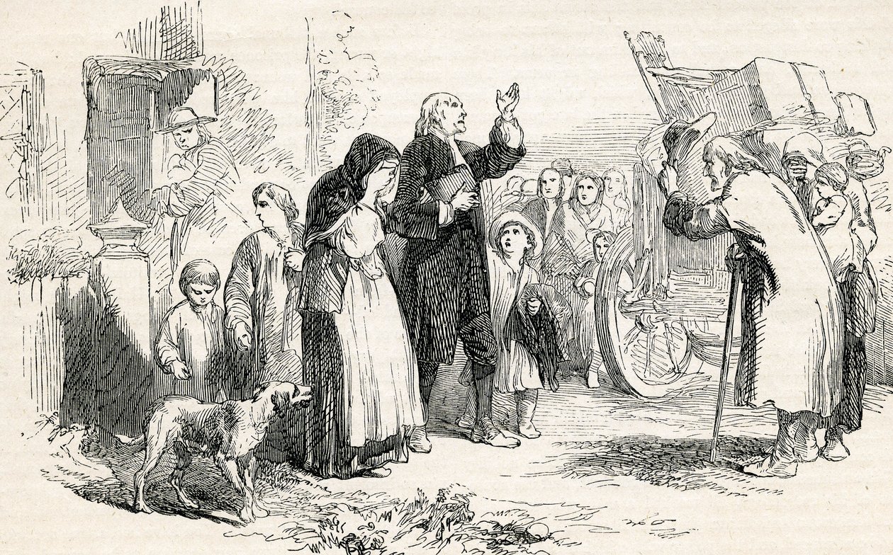 Vyhození nonkonformistů na den svatého Bartoloměje, 19. století od English School