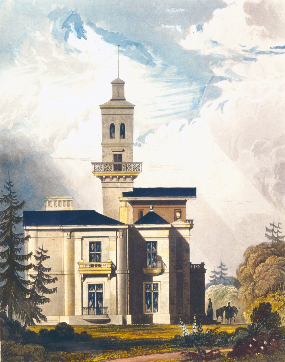 Povýšení italské vily nebo loveckého zámečku od English School