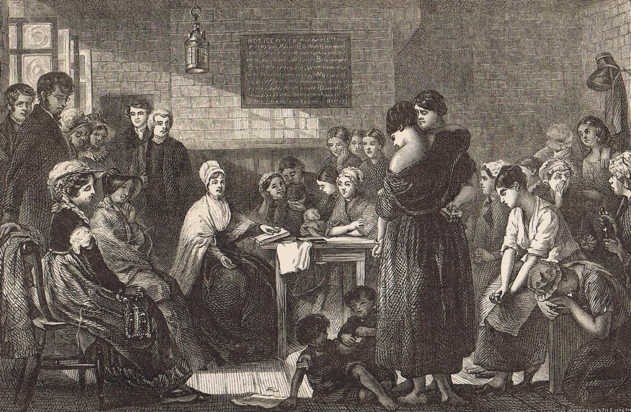 Elizabeth Fry (1780-1845) (rytina) od English School