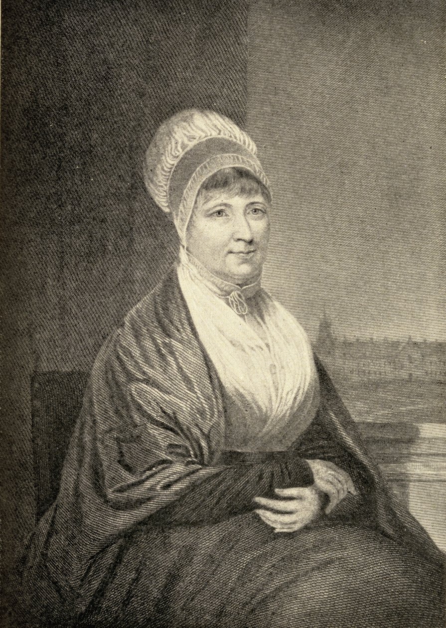 Ilustrace Elizabeth Fry (1780-1845) z knihy "Malé cesty do domů slavných žen", vydané v roce 1897. od English School