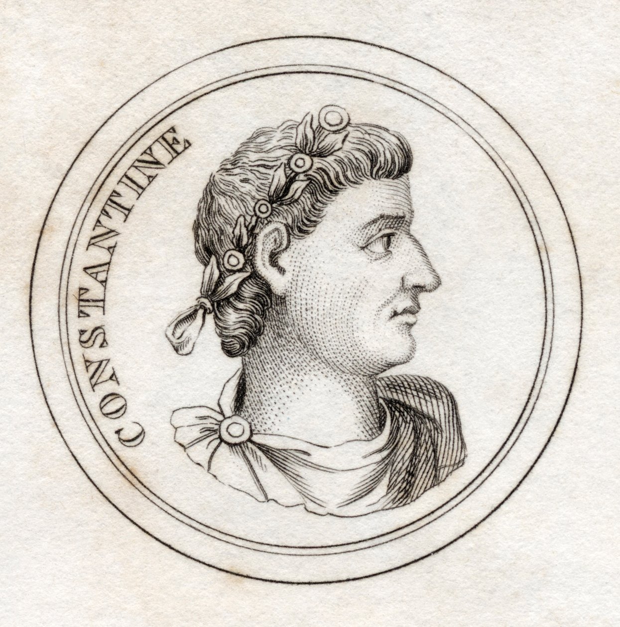 Císař Constantine, z „Crabbova historického slovníku“, vydaného v roce 1825 od English School