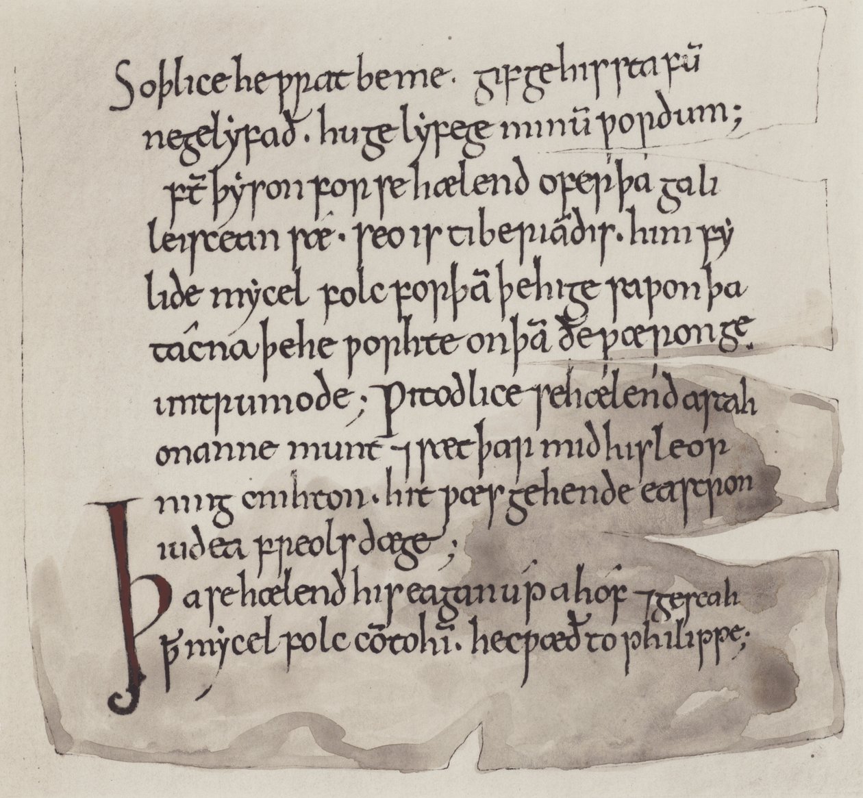 Angličtina, anglosaský jazyk (litografie) od English School