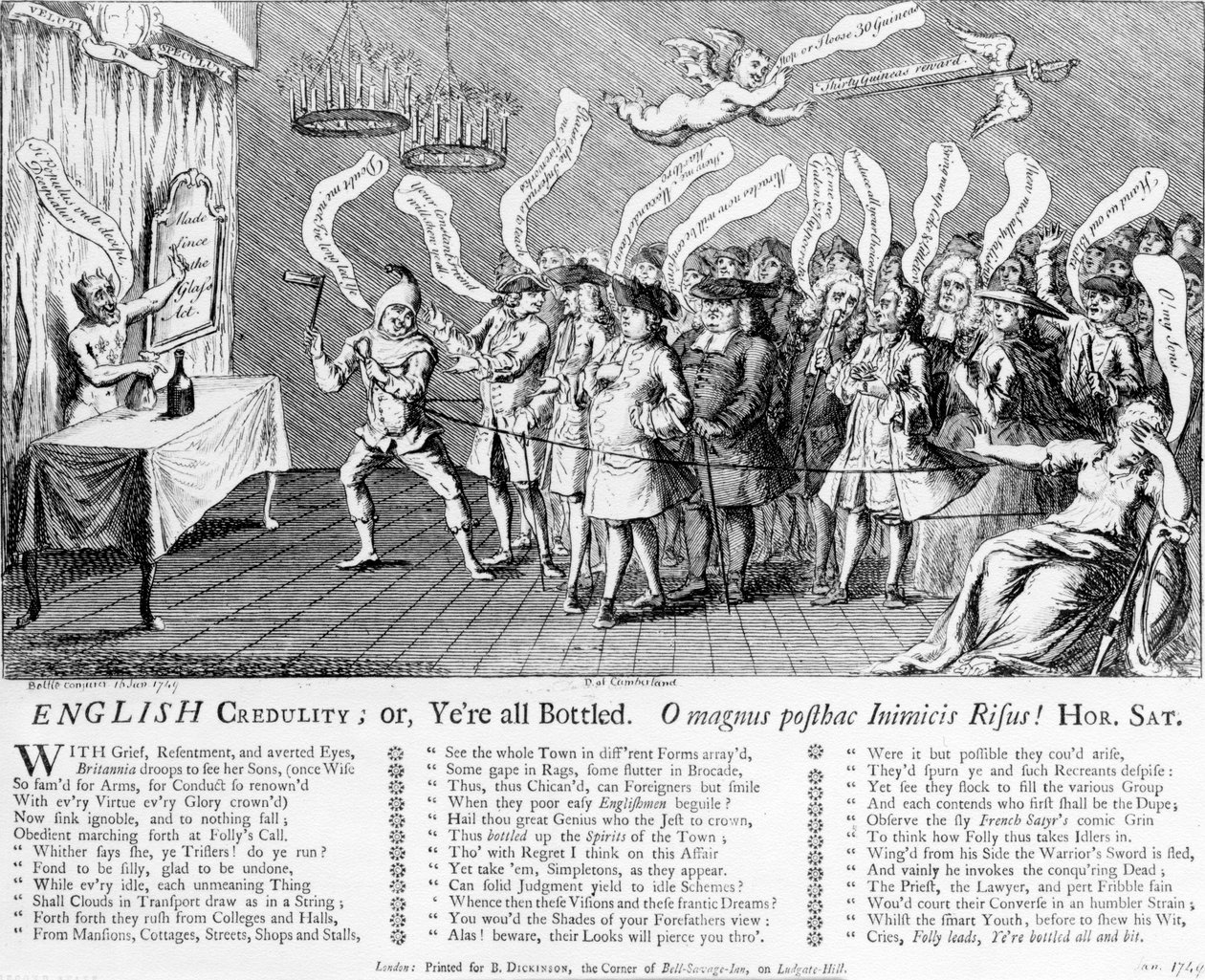 English Crudility or Yere all Bottled, 1749 od English School