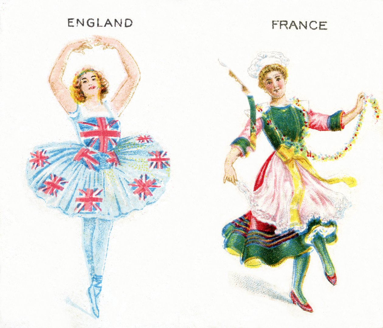 Cigaretové karty Entente Cordiale (Cordial Understanding), 1915 od English School