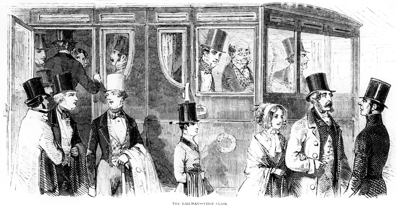 Závody Epsom 1847: Železnice - první třída od English School
