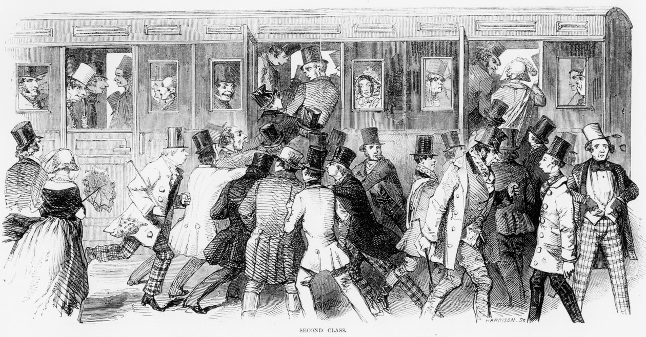 Závody Epsom 1847: Železnice – druhá třída od English School