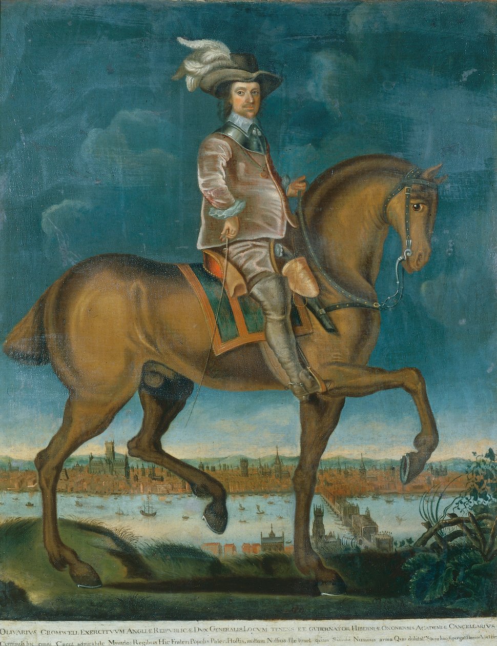 Jezdecký portrét Olivera Cromwella, kolem roku 1657 (olej na plátně) od English School