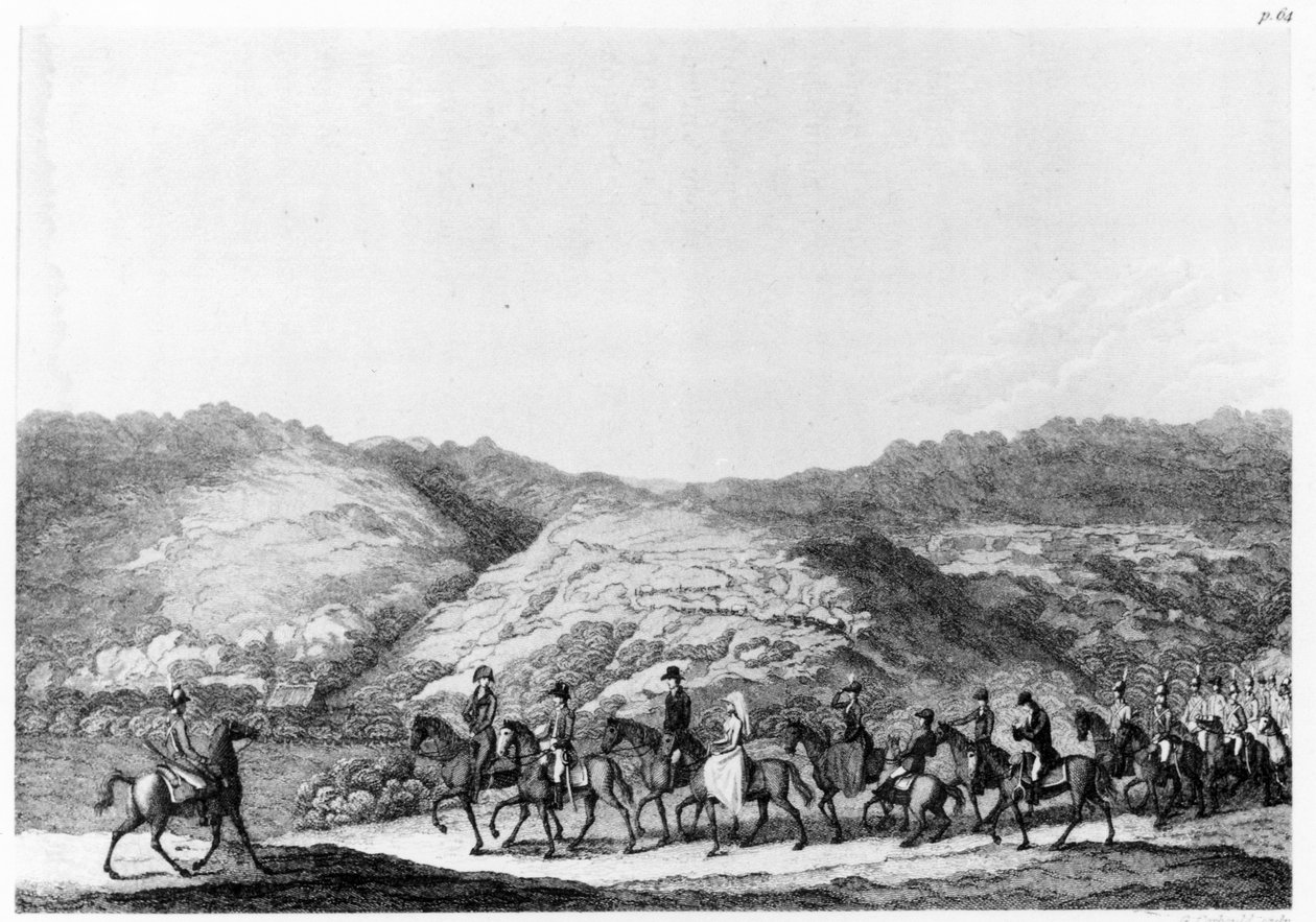 Expedice do vnitrozemí vedená de Mist, z Cest po jižní Africe od Hinricha Lichtensteina, rytina George Corbould, 1812 od English School