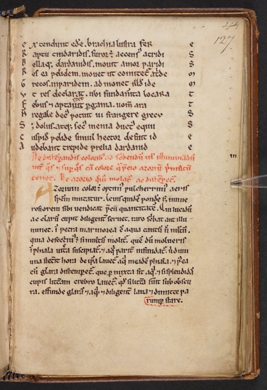 Výňatky z Historia Anglorum Jindřicha z Huntingdonu, Cotton MS Titus D XXIV, f.127r (pergamen) od English School