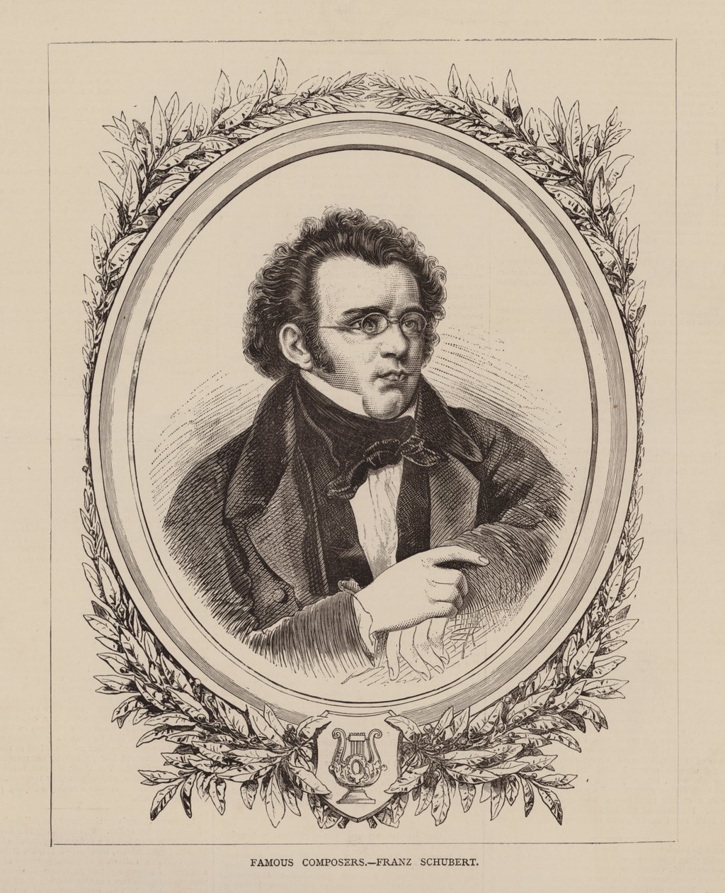 Slavní skladatelé, Franz Schubert (rytina) od English School