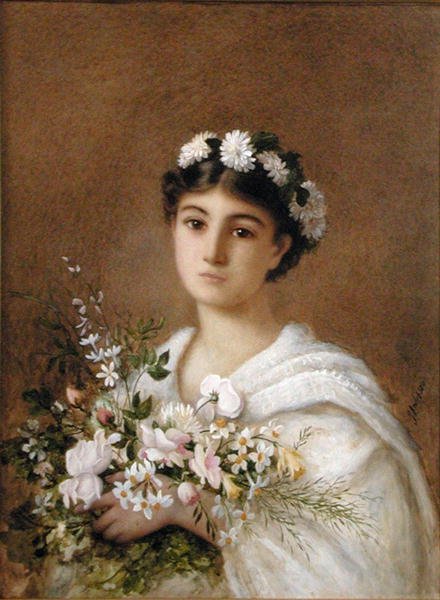 Flora, cca 1900 (akvarel na papíře) od English School
