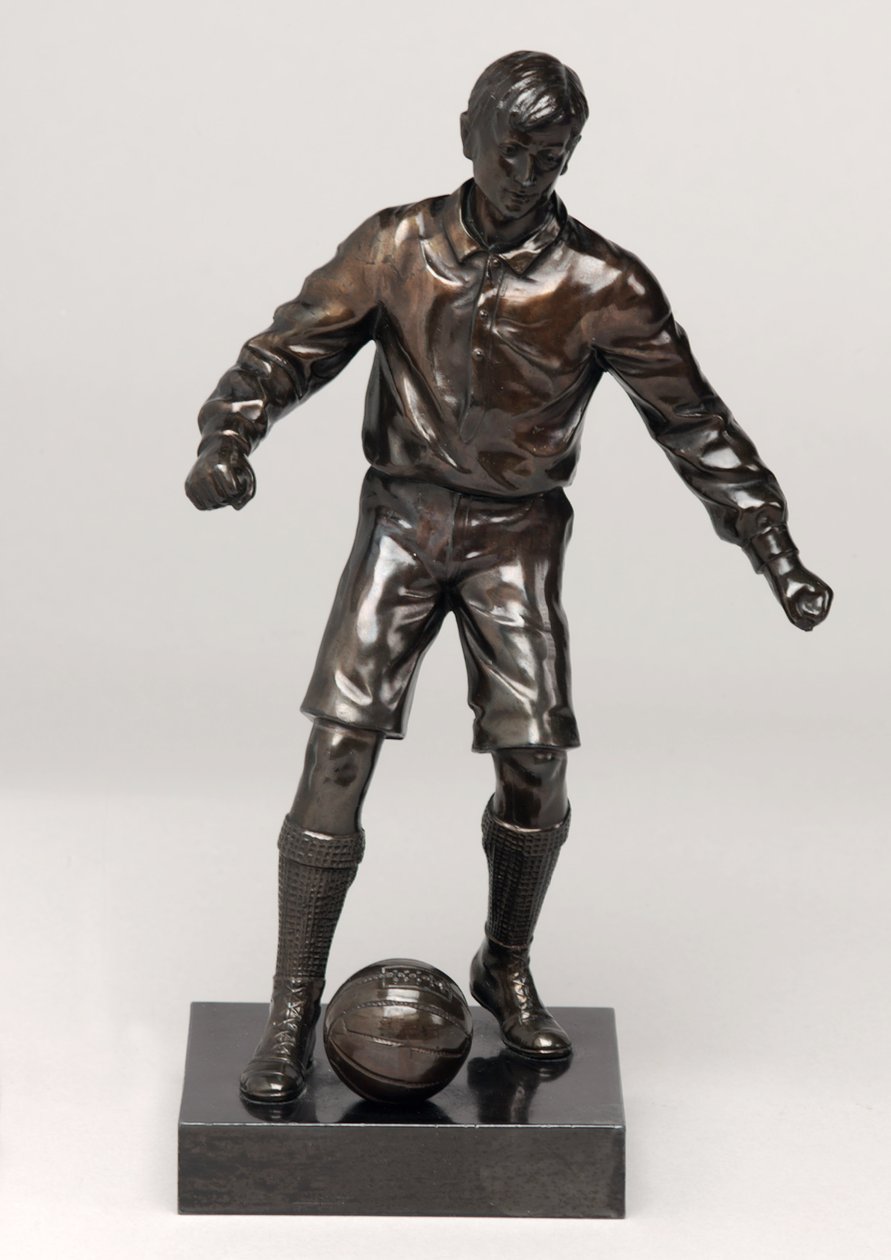 Fotbalista, část sady hodin (malovaný spelter) (viz také 315475-315477) od English School